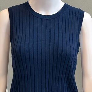 Banana Republic Dark Blue Ribbed Sleeveless Top – Size Medium